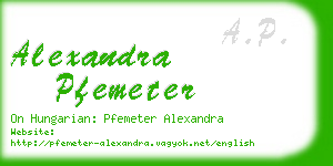 alexandra pfemeter business card